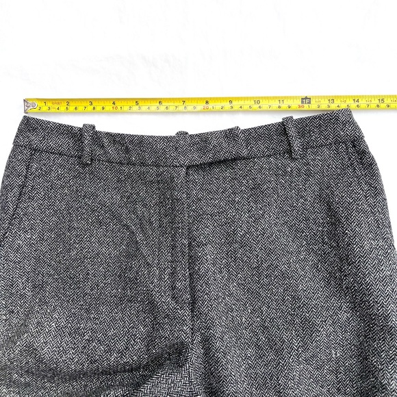 Ann Taylor Wool Blend Wide Leg Dress Pants Herringbone High Rise Lined Size 4 - Picture 6 of 8